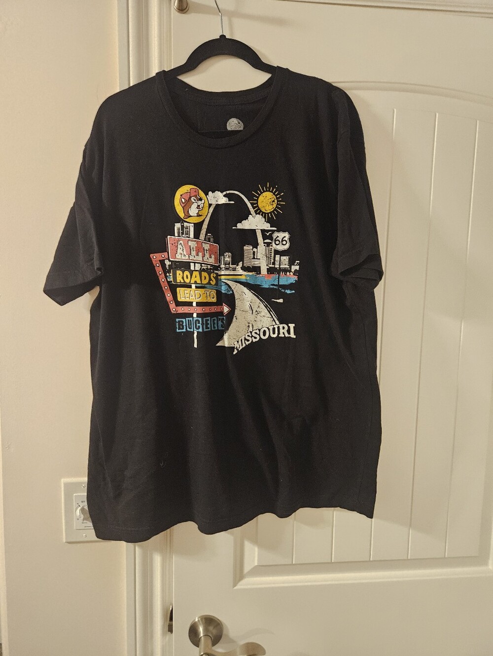 Buc-ee's Missouri Route 66 Graphic Black T-Shirt Size 2X